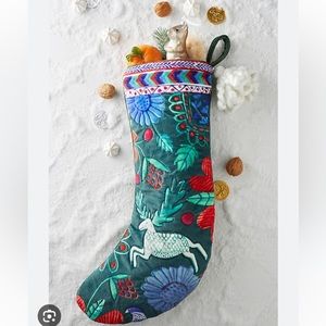 Anthropologie Celtic Stocking in Green